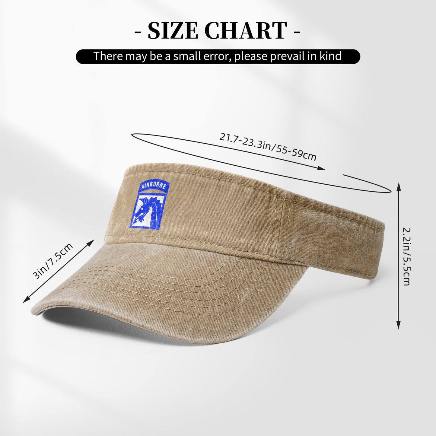 XVIII Airborne Corps CSIB Printing adjustable Empty Top Baseball Sun Cap unisex outdoor sport hat veterans gift