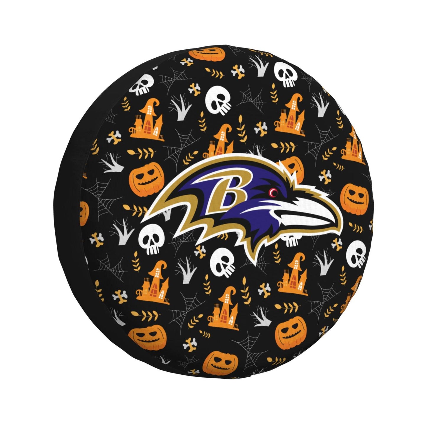 Baltimore Ravens Print Pumpkin Castle Small Printed Car Tire Cover Tire Dust Cover