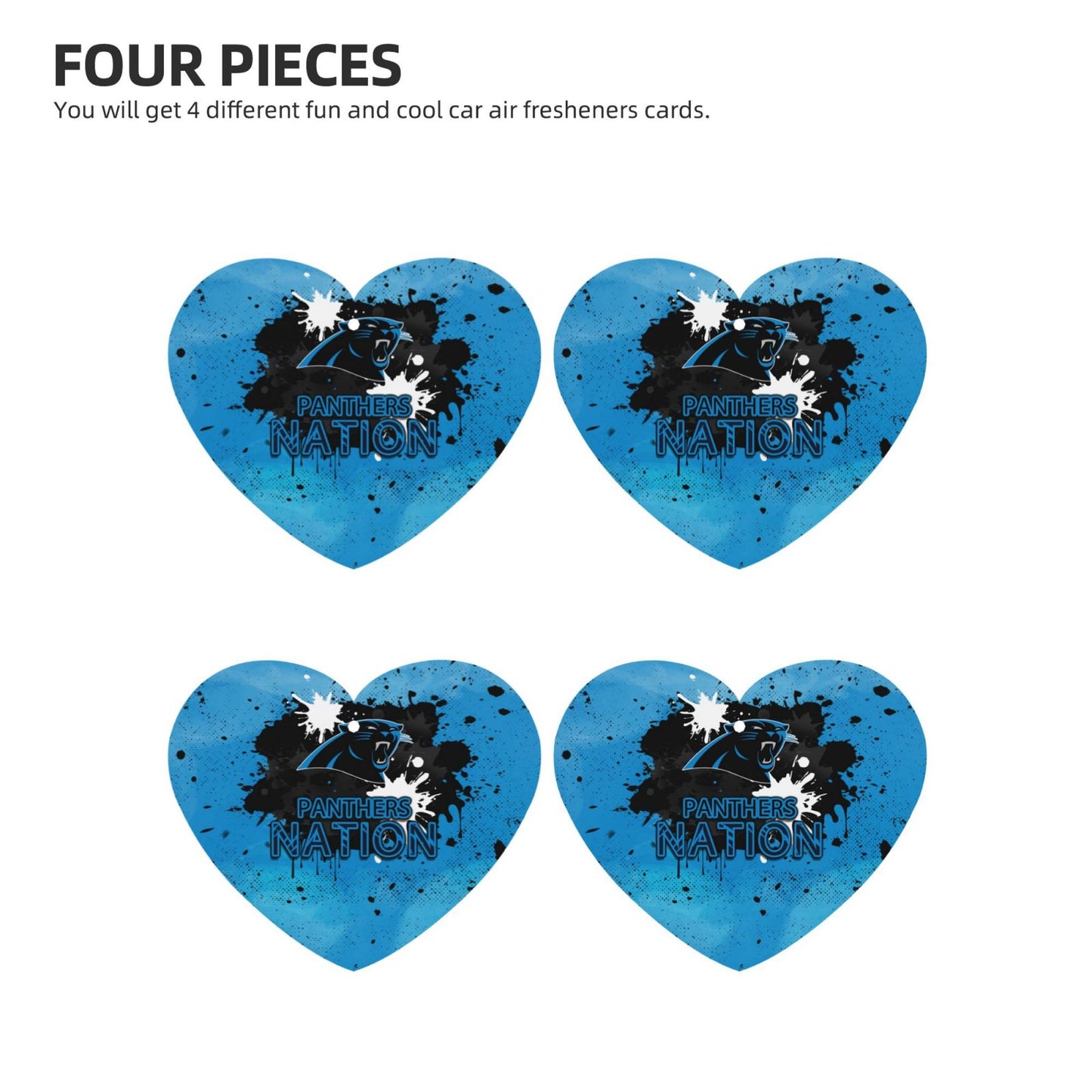 4-pcs Carolina Panthers Car Air Fresheners Cards Set car aromatherapy tablets