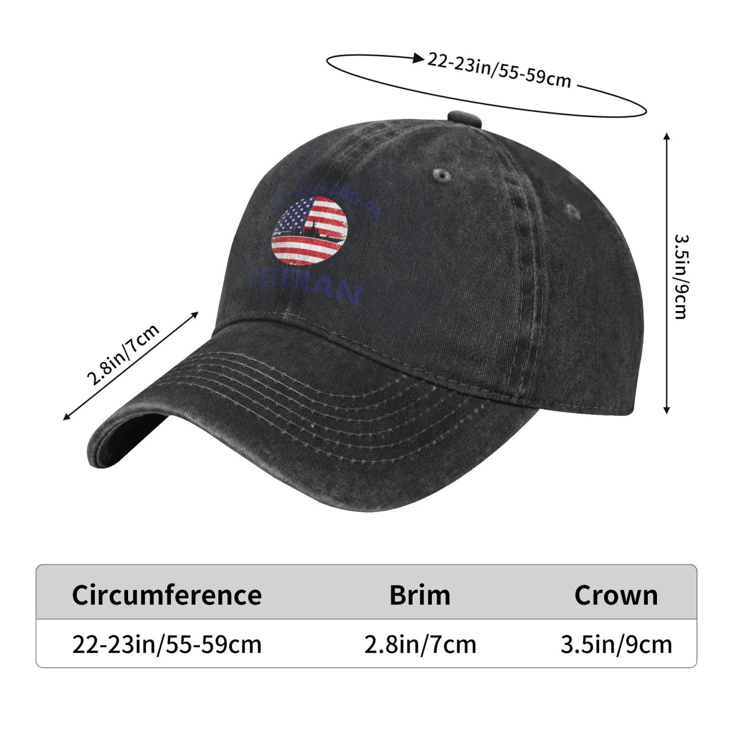 USS Nitze (DDG-94) print Unisex baseball cap adjustable sport hat veteran cap