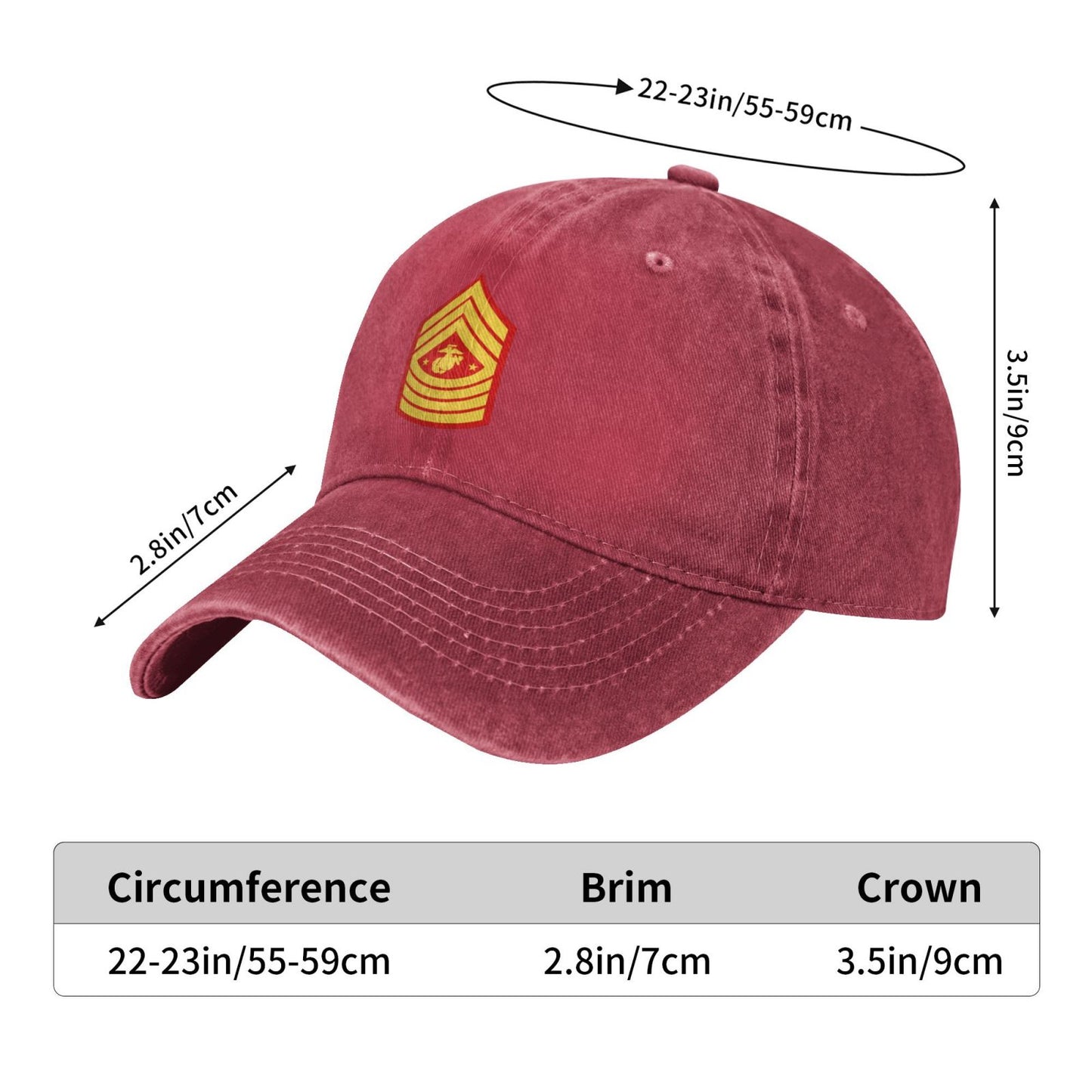 USMC E9 SGMMC Printed unisex baseball cap adjustable cap veteran gift