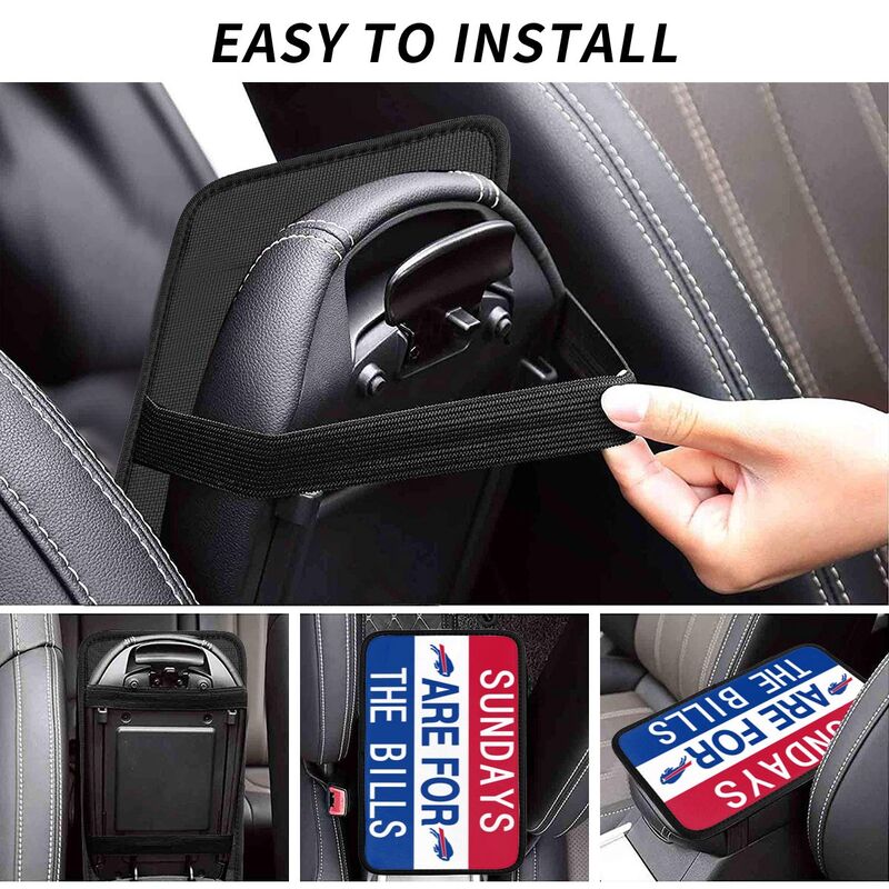 Buffalo Bills Personalized printed car armrest cover Car handrail box cushion
