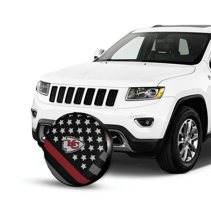 Kansas City Chiefs 2 car dustproof sunscreen tyre protective cover Tyre protective cover