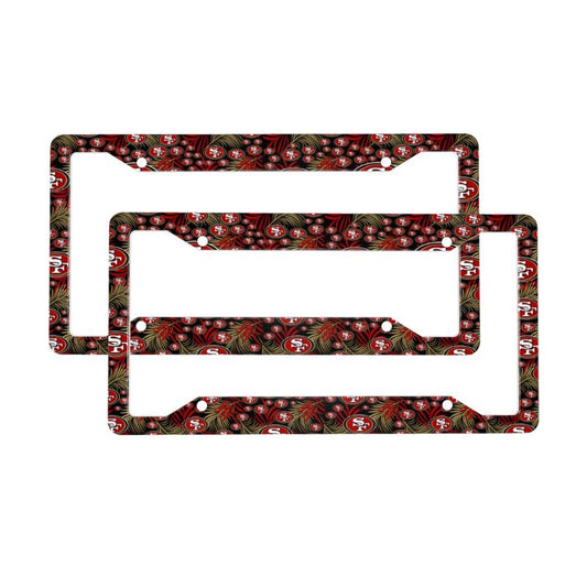 San Francisco 49ers Print Car license plate frame four hole license plate holder (one pair)