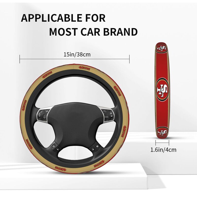 San Francisco 49ers 1 Printed elastic steering wheel cover car protective cover