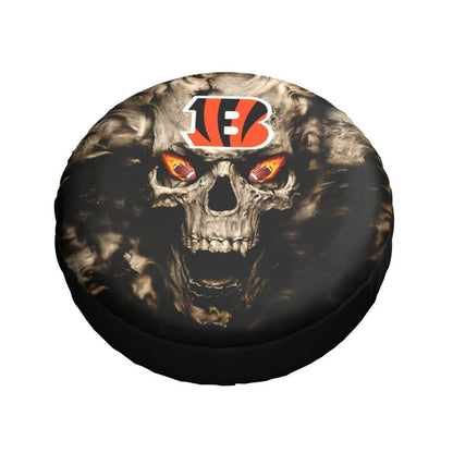 Cincinnati Bengals print Skull print car tire cover tire dust cover