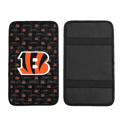Cincinnati Bengals printed Car handrail cushion Personalized car armrest cover
