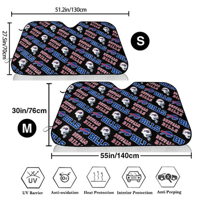 Buffalo Bills 3 Printed suitable for front Car windshield sunshades Car windshield sunshades