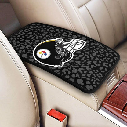 Pittsburgh Steelers printed Car handrail box cushion Personalized car armrest cover