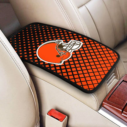 Cleveland Browns Car handrail box cushion Personalized printed car armrest cover