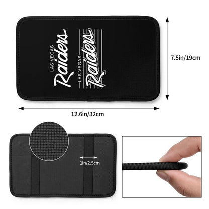 Car armrest box pad Las Vegas Raiders6 Printed central armrest box pad anti slip pad