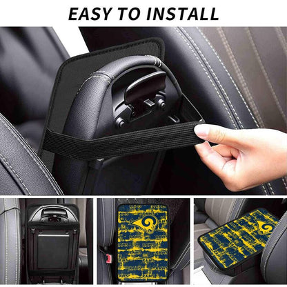 Los Angeles Rams print Car armrest box protective cover car center console armrest pad