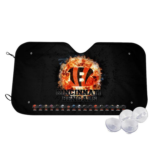 Cincinnati Bengals Print Car windshield sunshades is suitable for front Car windshield sunshades