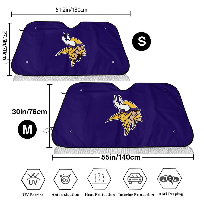 Minnesota Vikings Printed suitable for front Car windshield sunshades Car windshield sunshades