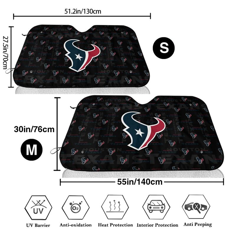 Houston Texans Printed is suitable for front Car windshield sunshades Car windshield sunshades