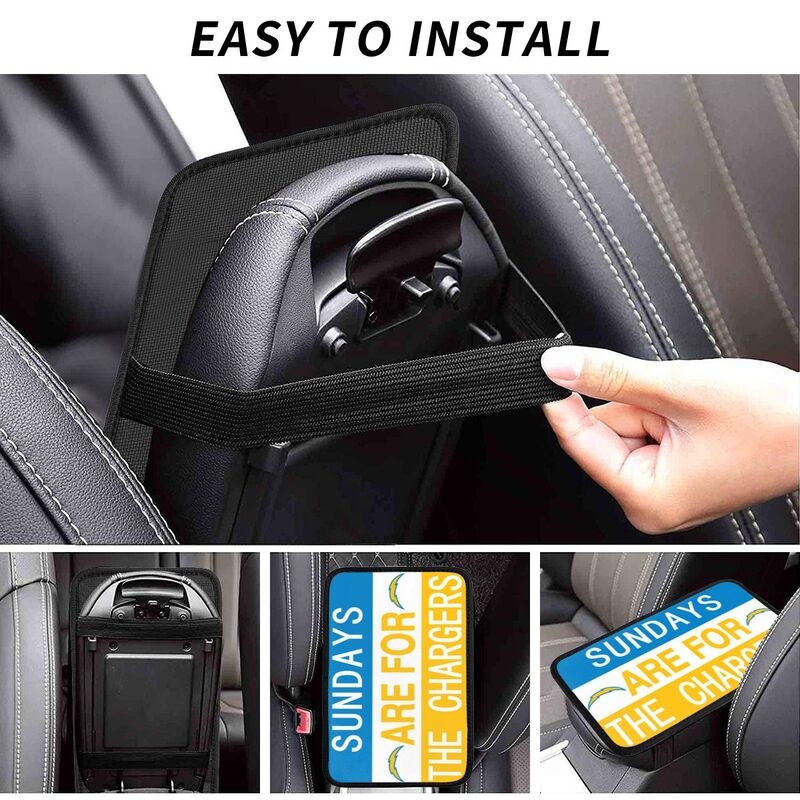 San Diego Chargers Personalized printed car armrest cover Car handrail box cushion