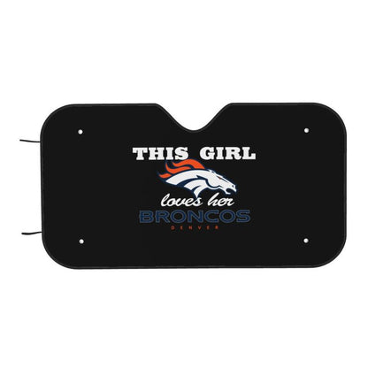 Denver Broncos Printing multi size car front windshield sunshade car windshield sunshade