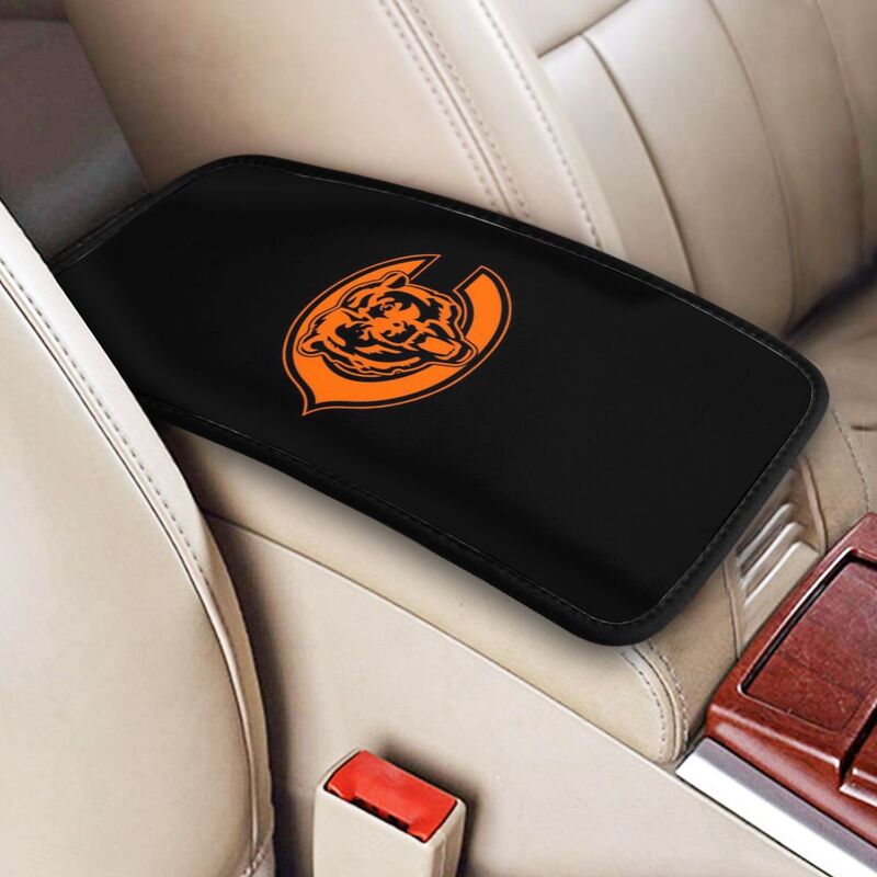 Car armrest box pad Chicago Bears 6 Printed central armrest box cushion protective pad