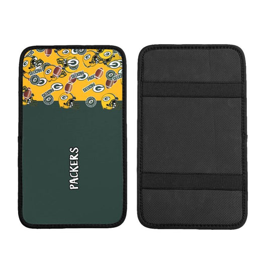 Green Bay Packers print Car center console armrest pad car armrest protective cover