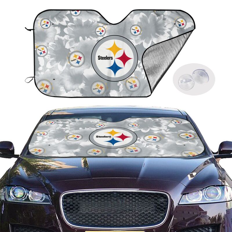 Pittsburgh Steelers Printed multi size car front windshield sunshade car windshield sunshade