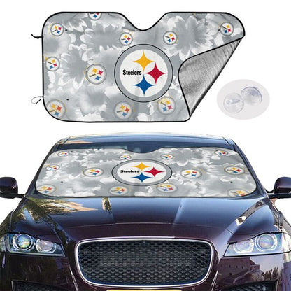 Pittsburgh Steelers Printed multi size car front windshield sunshade car windshield sunshade