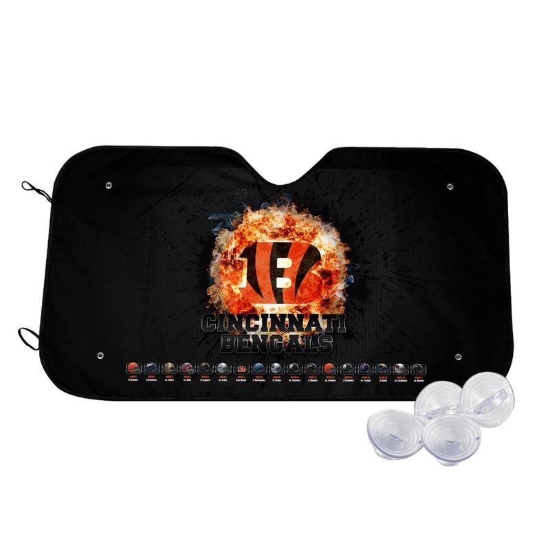 Cincinnati Bengals 2 Printed suitable for front Car windshield sunshades Car windshield sunshades