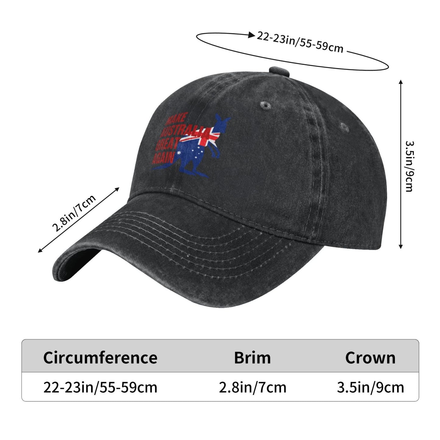 MAKE AUSTRALA GREAT AGAINkangaroo Printed unisex baseball cap adjustable cap outdoor sun hats trucker hat