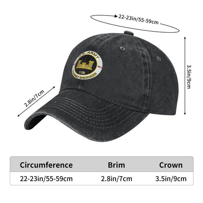 US Army MOS 12B Combat Engineer Printed unisex baseball cap outdoor hats adjustable cap trucker gift hat