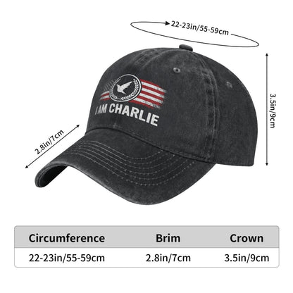 I Am Charlie USA Flag Printed unisex baseball cap outdoor hats adjustable cap trucker gift hat