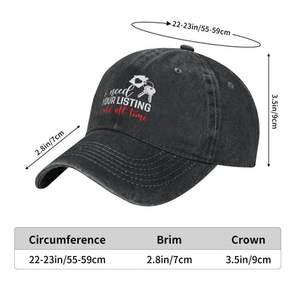 Your Listing Ls Sold All Time Printed unisex baseball cap adjustable cap outdoor sun hats trucker hat