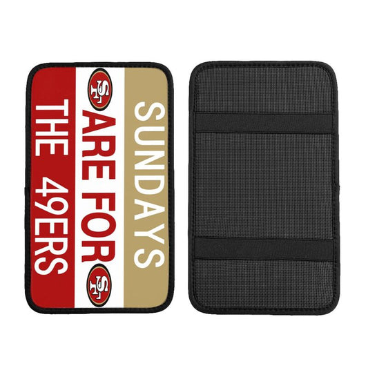 San Francisco 49ers Personalized printed car armrest cover Car handrail box cushion