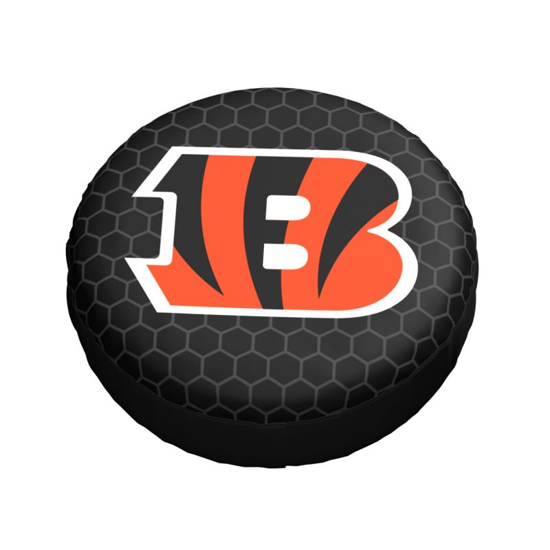 Cincinnati Bengals Grid printed car tire cover dustproof and waterproof tire cover
