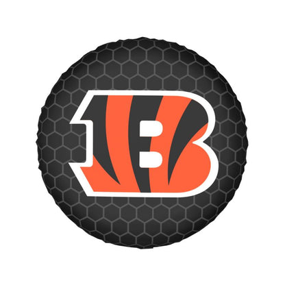 Cincinnati Bengals Grid printed car tire cover dustproof and waterproof tire cover