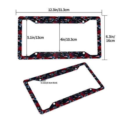 New England Patriots Print Car license plate frame four hole license plate holder (one pair)