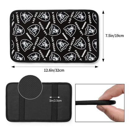 Car armrest box pad Las Vegas Raiders4 Printed central armrest box pad anti slip pad