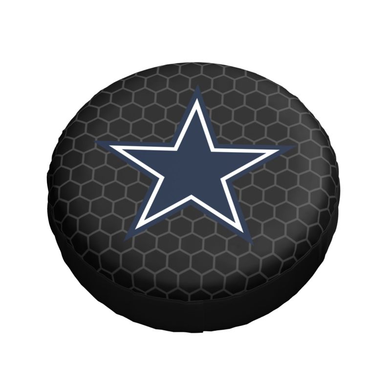 Dallas Cowboys Grid printed car tire cover dustproof and waterproof tire cover