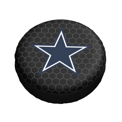 Dallas Cowboys Grid printed car tire cover dustproof and waterproof tire cover