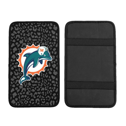 Miami Dolphins 3 print Car handrail box cushion Personalized car armrest cover