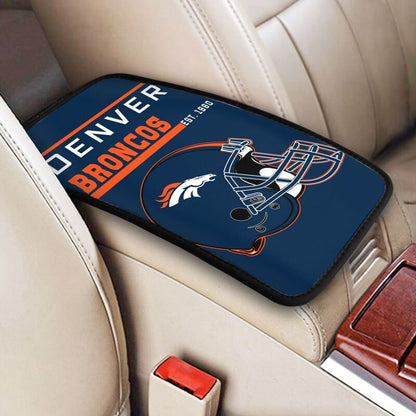 Denver Broncos Print car armrest box cushion armrest protective cover