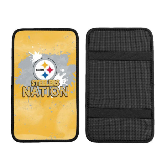 Pittsburgh Steelers print car center console armrest pad Car armrest box protective cover