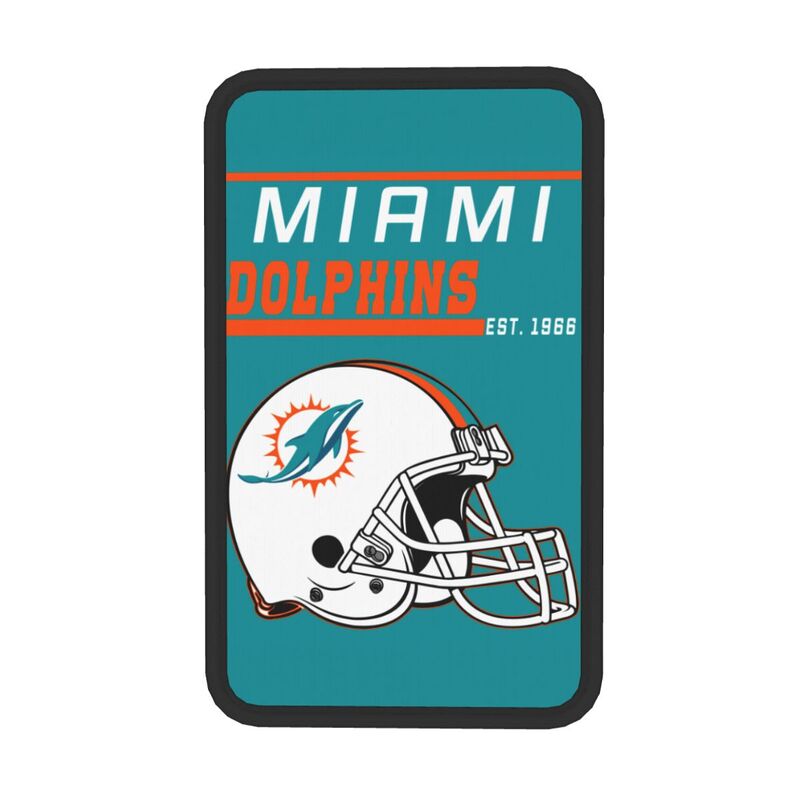Miami Dolphins Print car armrest box cushion armrest protective cover