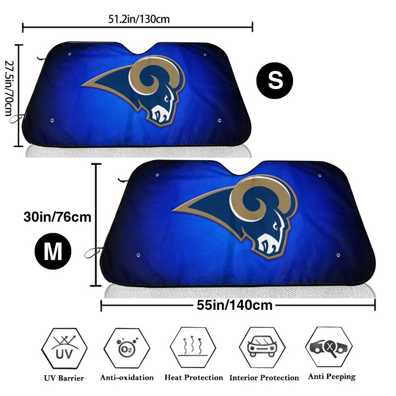 Los Angeles Rams Print Car windshield sunshades suitable for front Car windshield sunshades
