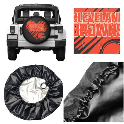 Cleveland Browns Printed car spare tire dust protection cover tire protection cover