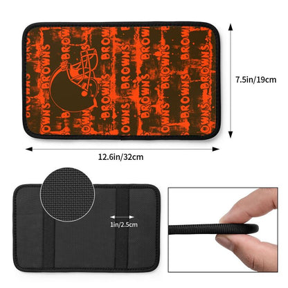 Cleveland Browns print Car armrest box protective cover car center console armrest pad