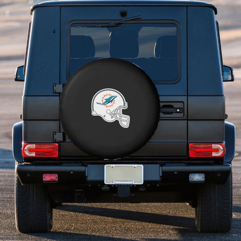 Miami Dolphins 3 Car tire protective cover waterproof and dustproof tire cover