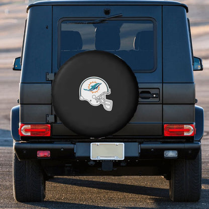 Miami Dolphins 3 Car tire protective cover waterproof and dustproof tire cover