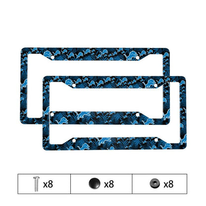 Detroit Lions Print Car license plate frame four hole license plate holder (one pair)