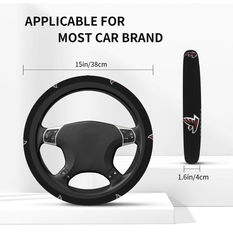 Atlanta Falcons Printed breathable elastic steering wheel cover anti slip cover