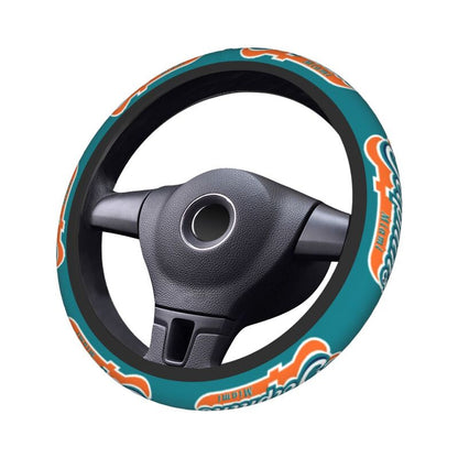 Miami Dolphins Printed breathable elastic steering wheel anti slip cover