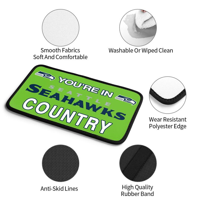 Seattle Seahawks Printed car armrest box pad elbow support pad